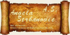 Angela Štrbanović vizit kartica